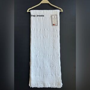 🎁Texteis Penedo White Smocked Matelasse Throw Blanket 50x70 Made in Portugal